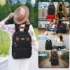 Laptop Backpack for Women Men,Large Capacity 15.6 Inch Computer Work Bag with USB Charging Port,TSA Airline Approved Travel Business Backpacks Teacher Nurse Purse Water Resistant Casual Daypacks,Black