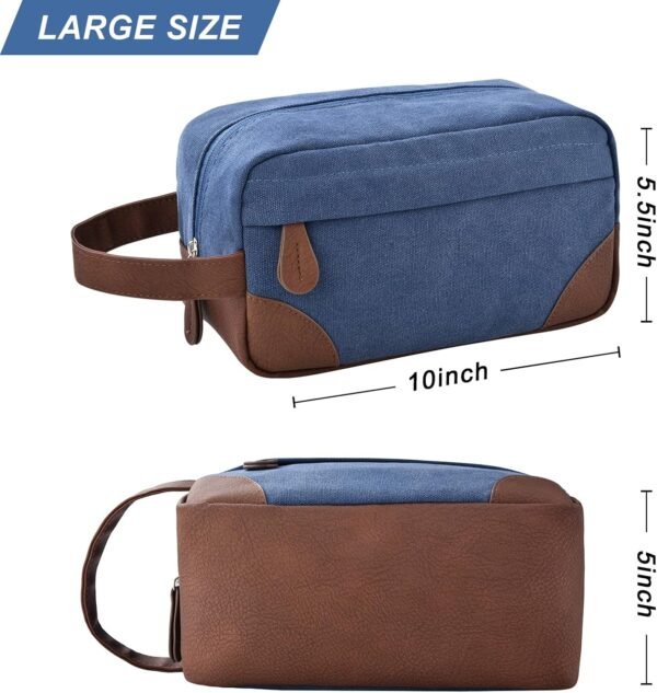 Felipe Varela Men Toiletry Travel Bag Cosmetic Mens Grooming Bag Essentials Toiletries Bathroom Bag,Overnight Shaving Dopp Kit for Men（Blue）