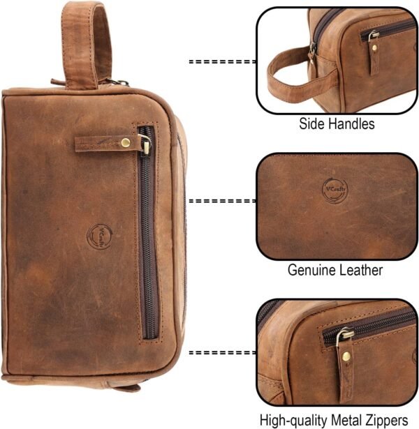 The Vintage Stuff men’s small toiletry bag Doop Kit for travel | shave kit hygiene dopp bag Bathroom Accessories | Perfect for man and women