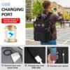 Laptop Backpack for Women Men,Large Capacity 15.6 Inch Computer Work Bag with USB Charging Port,TSA Airline Approved Travel Business Backpacks Teacher Nurse Purse Water Resistant Casual Daypacks,Black