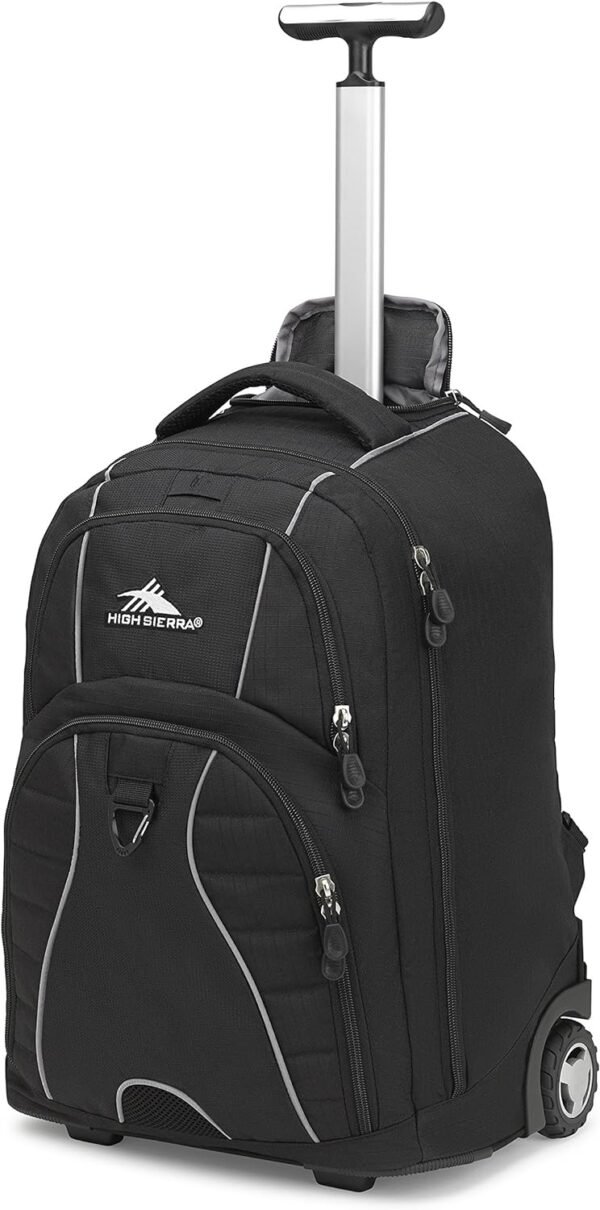 High Sierra Freewheel Wheeled Laptop Backpack, Black, One Size