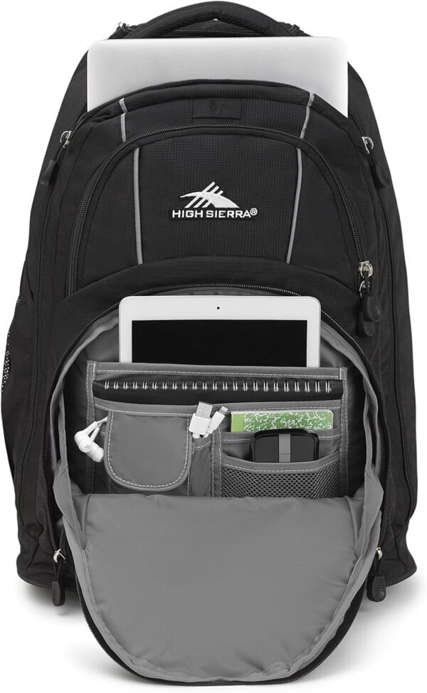 High Sierra Freewheel Wheeled Laptop Backpack, Black, One Size