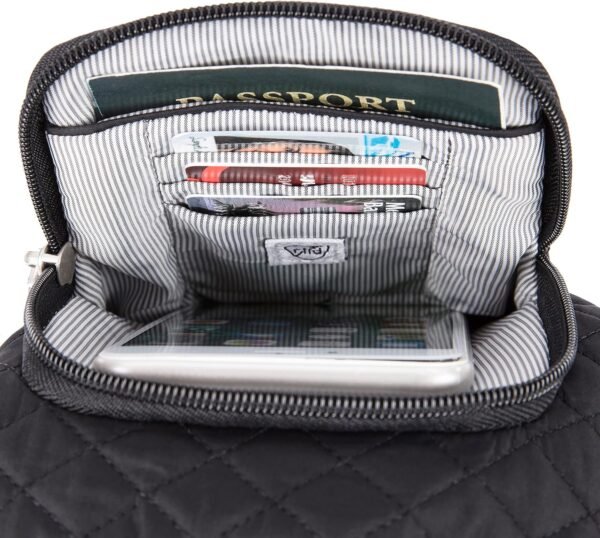 Travelon Boho Water Bottle Tote Pouch, Black, One Size