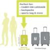 Compression Packing Cubes for Travel - Packing Cubes and Travel Organizers (6 Piece, Green and White)