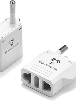 51kYjZrvOuL._AC_SL1500_.jpg United States to France Travel Power Adapter to Connect North American Electrical Plugs to French Outlets for Cell Phones, Tablets, eReaders, and More (2-Pack, White)