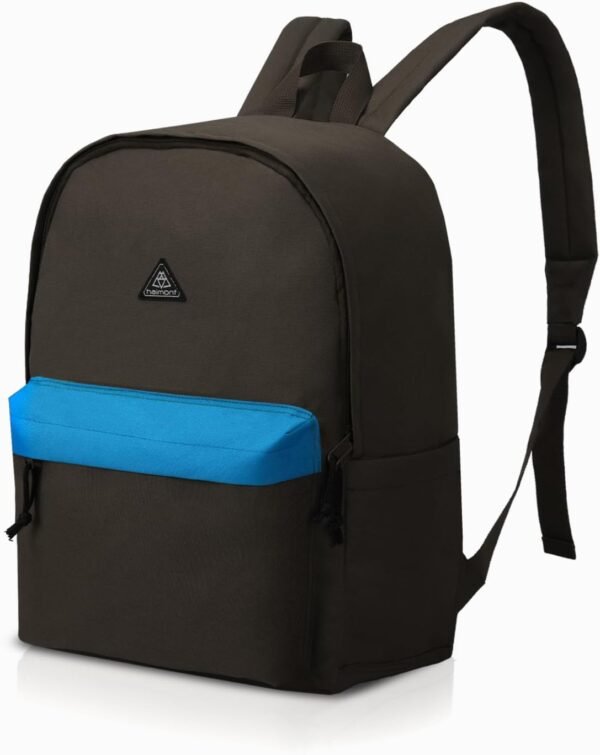 Haimont Classic Basic Bookpack Laptop Casual Backpack for Travel Work Commute 20L Daypack Adult Men Women, Coffee
