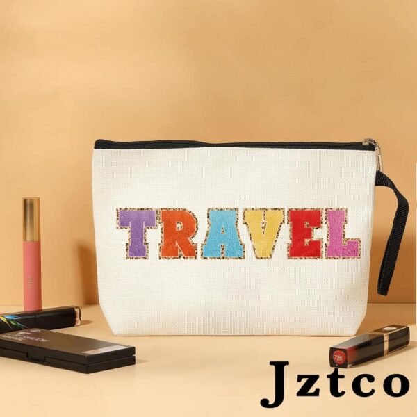 Travel Essentials Travel Toiletry Bag Preppy Decor Personalized Monogrammed Bag Snack Bag Trendy Stuff Pouches for Organization Graduation Birthday Gifts for Women Makeup Bag