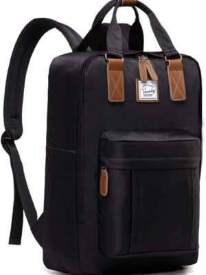 61txUMnrfL._AC_SL1300_.jpg VASCHY School Backpack for Women Men, Travel Backpack Water Resistant College High School Computer Bag Student Bookbag, Black