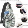 Funny American Dollar Money Sling Bag Crossbody Backpack for Men Women Heap Of One Hundred Dollar Bills Money Background Chest Bag Casual Shoulder Backpack Travel Hiking Daypack Outdoors