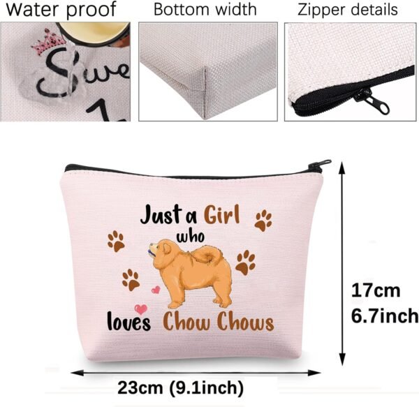 Chow Chow Gifts Chow Chow Makeup Bag Chow Chows Cosmetic Bag Chow Chow Lover Gifts for Women Chow Chow Pouch Travel Bag Toiletry Cases Organizer