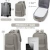 VGCUB Travel Essentials Backpack for Women Men,Laptop Carry on Backpack with Laptop Compartment,Waterproof Work Personal Item Size Backpack with USB Charging Port,Brown