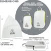Compression Packing Cubes for Travel - Packing Cubes and Travel Organizers (6 Piece, Green and White)