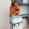 Women's Gym Bag Sports Travel Duffel with Wet Pocket and Shoes Compartment,Ideal for Travel, Gym and Yoga Green