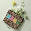 Leopard Print Mama Mom Gifts Daughter Gift Makeup Bag Cosmetic Bag Personalized Initial Monogrammed Gift Bag for Women BFF Friend Teacher Graduation Wedding Beach Trip Appreciation Birthday Christmas