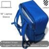 Sierra Camera Backpack: A Modern & Travel-friendly Photography Backpack Compatible With Both 18in Laptop & DSLR Accessories 24L (Blue)