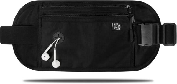 Travel Money Belt, RFID Blocking Travel Wallet, Slim Passport Holder Travel Pouch, for Phone, Cash, Travel Documents, Travel Fanny Pack for Men Women