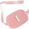 Initial Crossbody Bags for Women - Belt Bag Fanny Packs for Women Fleece Cross Body Bag Sling Bag Pink Small Waist Packs Mothers Day Gifts Travel Accessories Monogrammed Gifts I
