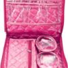 Satin Makeup Pouches Vanity Jewellery Traveling Organizer Storage Box Cosmetic Bag it along anywhere easily For Women Pink