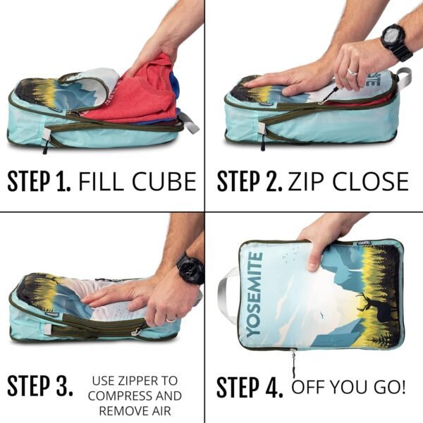 Compression Packing Cubes, Organizers for Travel (National Park)