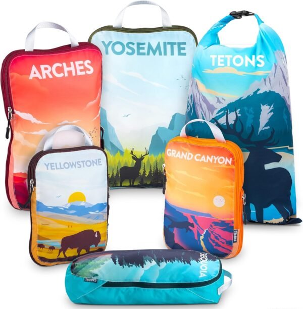 Compression Packing Cubes, Organizers for Travel (National Park)
