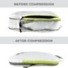 Compression Packing Cubes for Travel - Packing Cubes and Travel Organizers (6 Piece, Green and White)