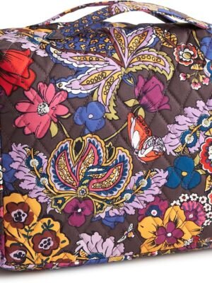 Vera Bradley Women’s Cotton Lay Flat Travel Organizer, Colorful Bouquet