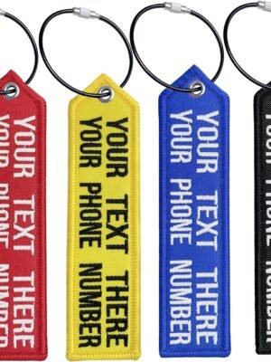 Personalized Luggage Tag, Customized Travel Suitcases Labels Tags with Stainless Steel Loop for Luggage,Crate,Belt,Key for Men Women Kids Girls Travel /2 Line