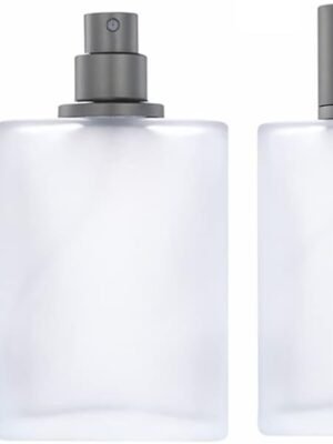 2 Pack 100ml Frosted Glass Spray Bottle Perfume Atomizer,Empty Refillable Fine Mist Spray Bottle,Portable Fragrance Perfume Dispenser for Travel