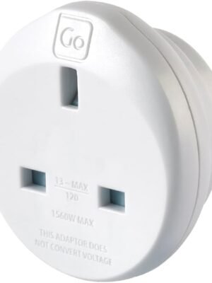 41HAbRPk78L._AC_SL1000_.jpg UK to US Plug Adapter, Travel Adapter for Small Electrical Devices, Earthed Adapter, Input – Type G and Output – Type B, Travel Essentials for UK Travelers to North America