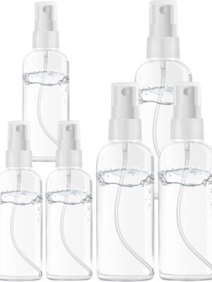 6 Pack Small Spray Bottle for Travel, 2/4oz Clear Plastic Empty Fine Mist Spray Bottle for Hair, Mini Hair Mister Spray Bottle Squirt Bottle,Travel Spray Bottle Atomizer Water Spray Bottle For Hair