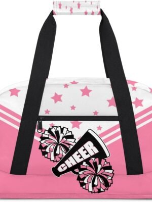 Personalized Cheer Bag Girls Customize Travel Duffle Bag for kids,Custom Dance Bag Overnight Cheerleaders Sport Gym Bag Travel Practice Gymnastics Duffel Bag Rainbow