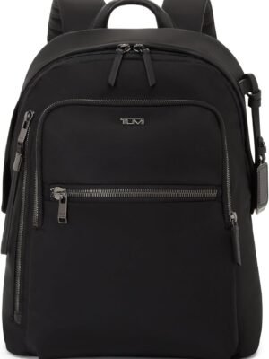 TUMI – Voyageur Halsey Backpack – Travel Backpack – For Business, Fashion, Commute – Holds Up to 14″ Screens – Black & Gunmetal