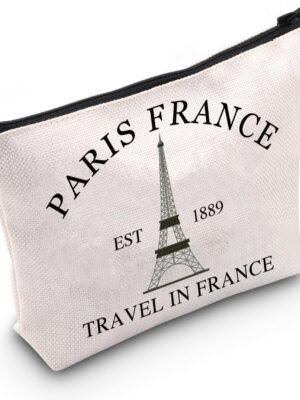 TSOTMO Paris Travel Gift Paris France Gift Eiffel Tower Gift Paris Paris France Travel Cosmetic Bag For Paris Lovers Gift (Paris France)