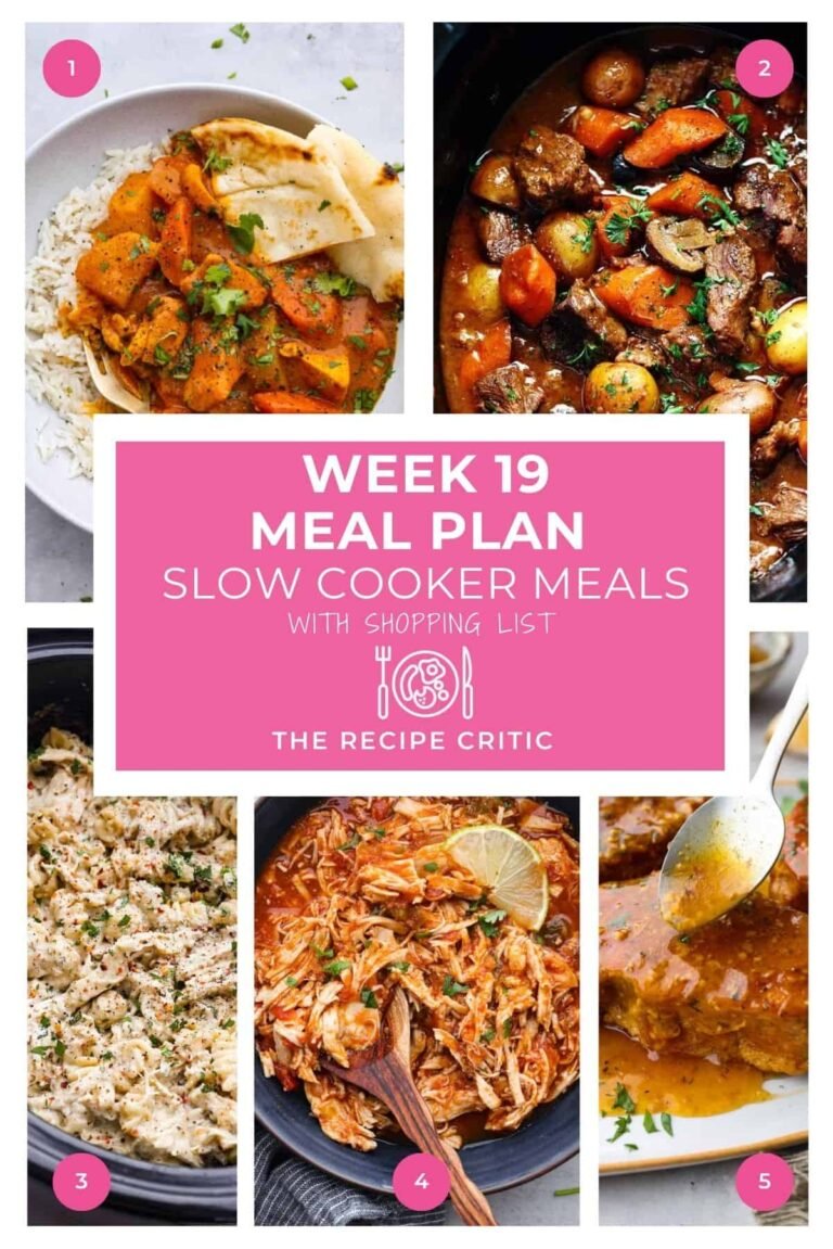 Slow Cooker Weekly Meal Plan