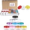 Beauticom® 120 Pieces 5G/5ML Empty Clear Container Jars with MultiColor Lids for Makeup Cosmetic Samples, Small Jewelry, Beads, Nail Charms and Accessories