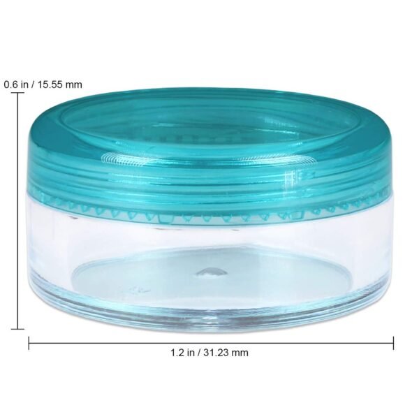 Beauticom® 120 Pieces 5G/5ML Empty Clear Container Jars with MultiColor Lids for Makeup Cosmetic Samples, Small Jewelry, Beads, Nail Charms and Accessories