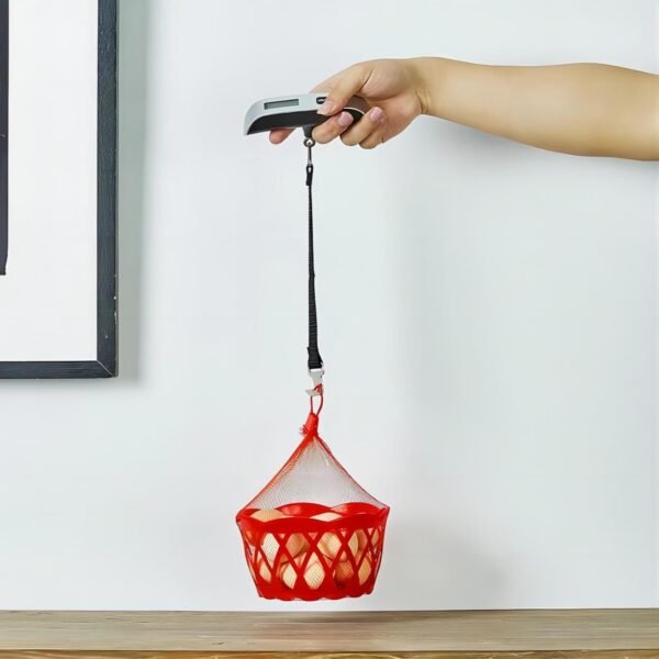 Digital Luggage Scale,Portable Hanging Baggage Scale for Travel Accessories,220lb/100kg Backlight LCD Display Luggage Weight Scale Rubber Paint,Sliver