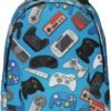 Video Game Controller Blue Background Backpack 15.7 Inch Laptop Backpack Travel Hiking Daypack Multipurpose Book Bag For Men Women Teens Boys Girls