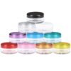 Beauticom® 120 Pieces 5G/5ML Empty Clear Container Jars with MultiColor Lids for Makeup Cosmetic Samples, Small Jewelry, Beads, Nail Charms and Accessories