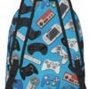 Video Game Controller Blue Background Backpack 15.7 Inch Laptop Backpack Travel Hiking Daypack Multipurpose Book Bag For Men Women Teens Boys Girls