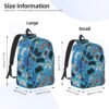 Video Game Controller Blue Background Backpack 15.7 Inch Laptop Backpack Travel Hiking Daypack Multipurpose Book Bag For Men Women Teens Boys Girls