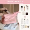 Makeup Bags - Double layer Large Makeup Organizer Travel Makeup Bag,Portable Waterproof Toiletry Bags for Cosmetics Brushes Lipstick Necklaces Earrings Bracelets,Roomy Cosmetic Bag for Women and Girls