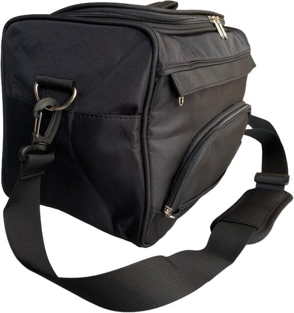 Small Hairdressing Tool Bag Hairdresser Bag with Shoulder Strap, Hair Stylist Bag for Tools Hair Makeup Salon Organizer Bag with YKK Zipper (Black)