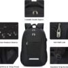 XQXA Travel Laptop Backpack, Business Backpack with USB Charging Port and Password Lock, Durable Water Resistant Computer Bag Fit 15.6 Inch Laptops for Men Gift