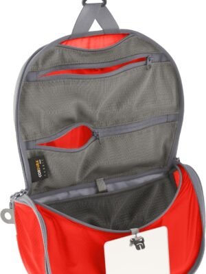 Sea to Summit TravellingLight Hanging Toiletry Bag, Travel Organizer for Men and Women, Small, Spicy Orange