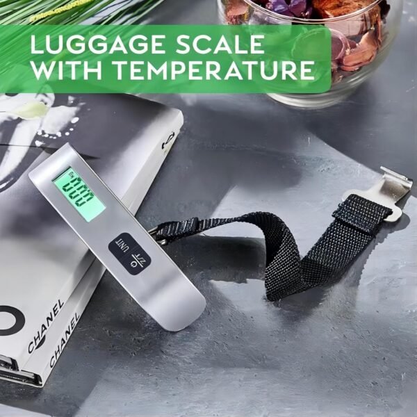 Digital Luggage Scale,Portable Hanging Baggage Scale for Travel Accessories,220lb/100kg Backlight LCD Display Luggage Weight Scale Rubber Paint,Sliver