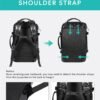 Travel Backpack for Women Men, 40L Carry on Luggage, Airline Approved Carry On Backpack Flight Approved, Waterproof 17 Inch Laptop Backpack, Business Weekender Hiking Backpack, BLACK