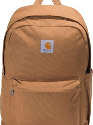 Carhartt 21L Dackpack, Durable Water-Resistant Pack with Laptop Sleeve, Brown, Containts PFAS