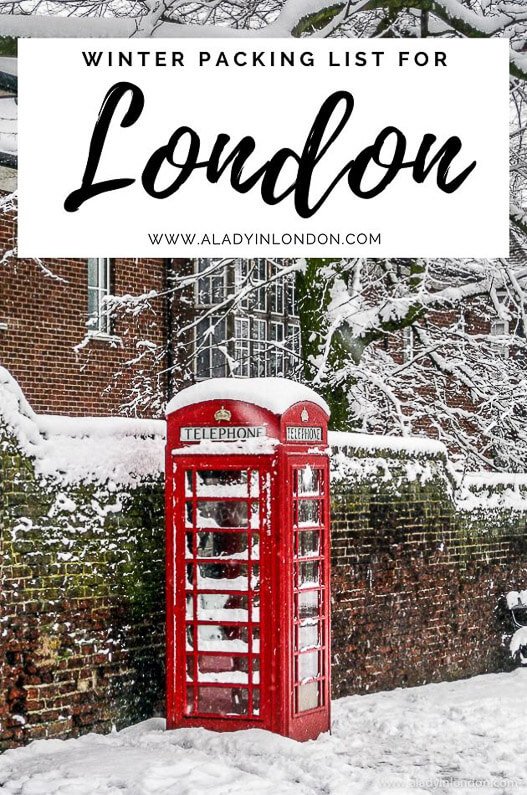 Lady’s Essential London Winter Packing List