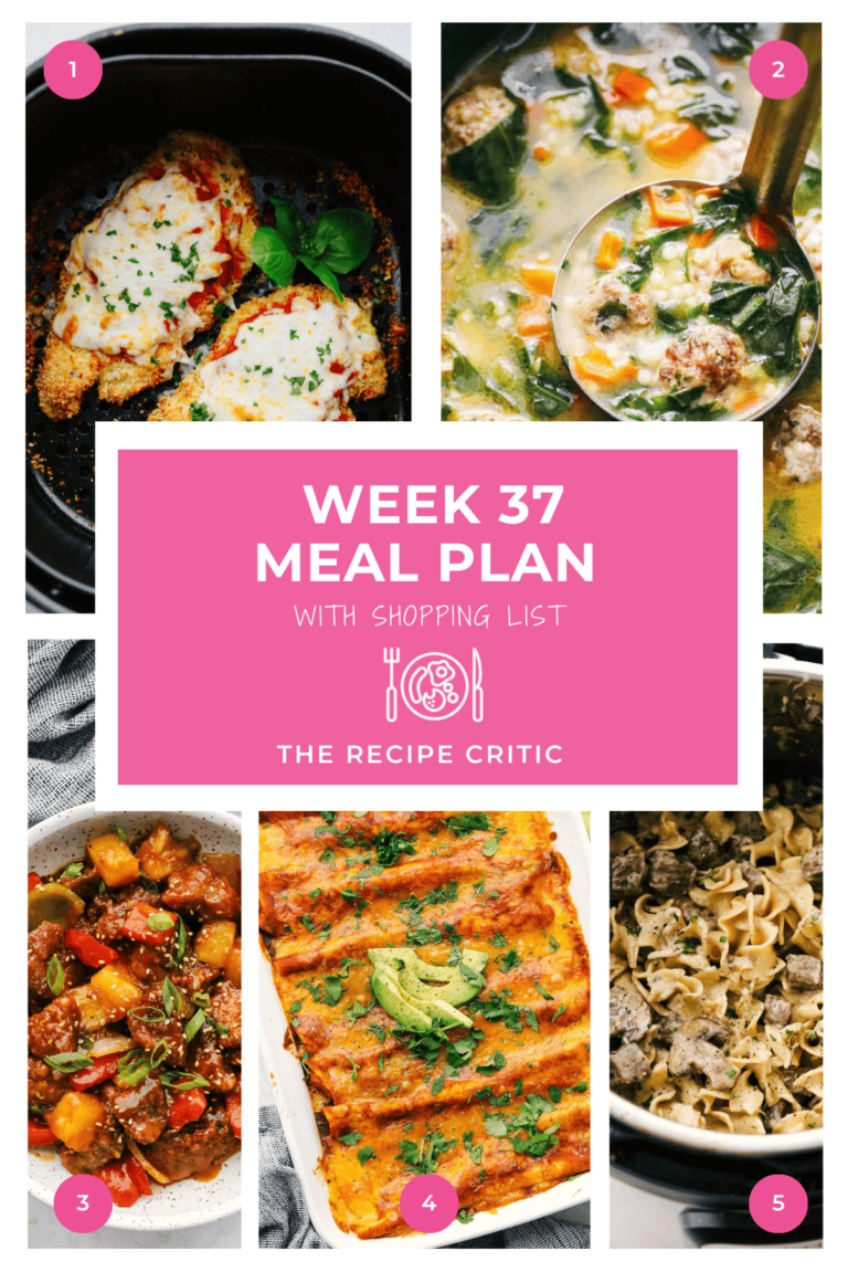 Weekly Meal Plan #37 | The Recipe Critic